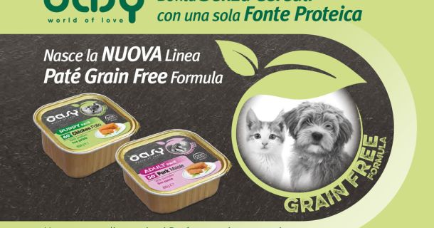 Oasy amplia la gamma Grain Free Formula con i nuovi Paté